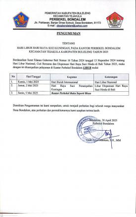 LIBUR HARI RAYA KUNINGAN 